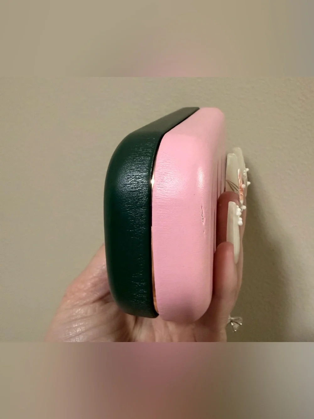 Kate Spade pink hard-shell eyeglass case